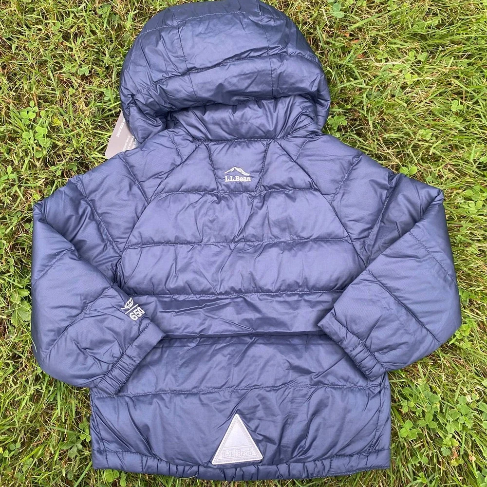 NWT L.L. Bean Ultralight Hooded 650 Down Jacket Coat /Carbon Navy (6-12 Months)